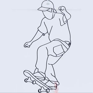 Metal Skateboarder Silhouette Wall Decor